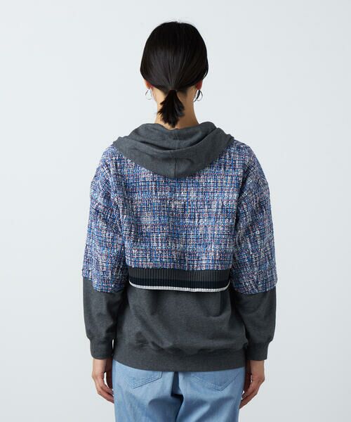 Precious Mild / プレシャスマイルド ブルゾン | ブルーツイード フードブルゾン | 詳細13