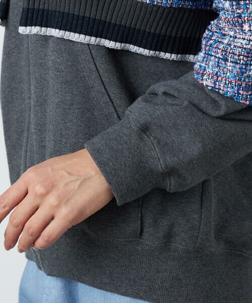 Precious Mild / プレシャスマイルド ブルゾン | ブルーツイード フードブルゾン | 詳細15