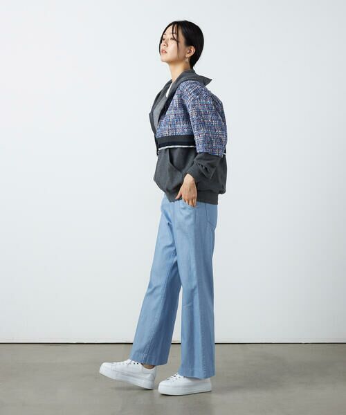 Precious Mild / プレシャスマイルド ブルゾン | ブルーツイード フードブルゾン | 詳細5