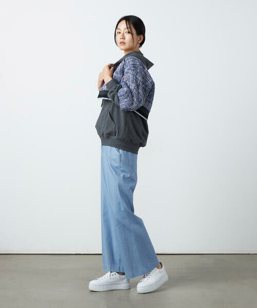 Precious Mild / プレシャスマイルド ブルゾン | ブルーツイード フードブルゾン | 詳細6