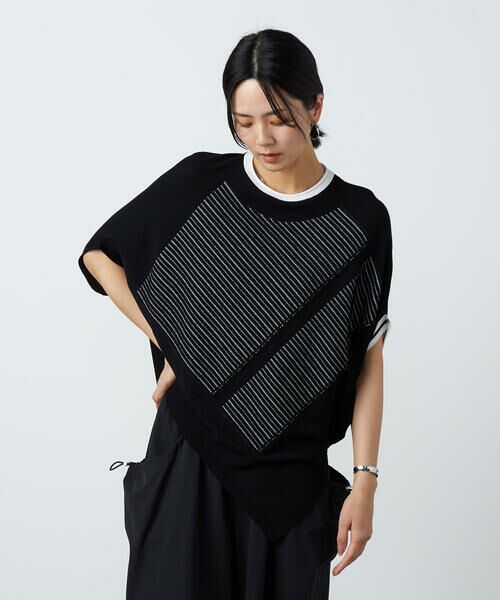 Precious Mild / プレシャスマイルド ニット・セーター | 点々ストライプ ダイヤ型ニットプルオーバー | 詳細4