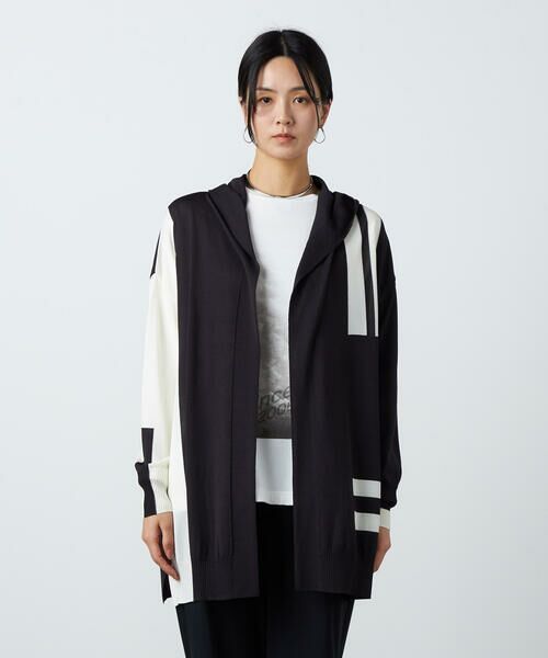 Precious Mild / プレシャスマイルド カーディガン・ボレロ | ライン入りフード付き ニットカーディガン | 詳細8