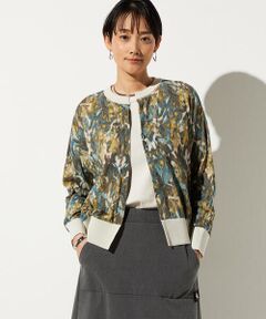 Precious Mild / プレシャスマイルド カーディガン・ボレロ | 【セットアップ対応】リーフプリント ニットカーディガン