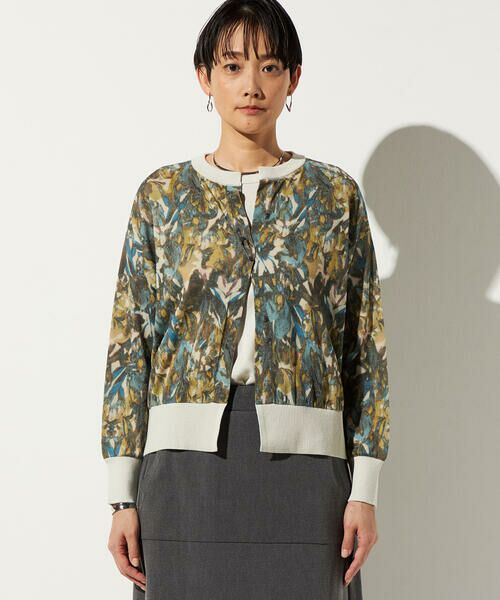 Precious Mild / プレシャスマイルド カーディガン・ボレロ | 【セットアップ対応】リーフプリント ニットカーディガン | 詳細3