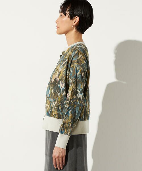 Precious Mild / プレシャスマイルド カーディガン・ボレロ | 【セットアップ対応】リーフプリント ニットカーディガン | 詳細4