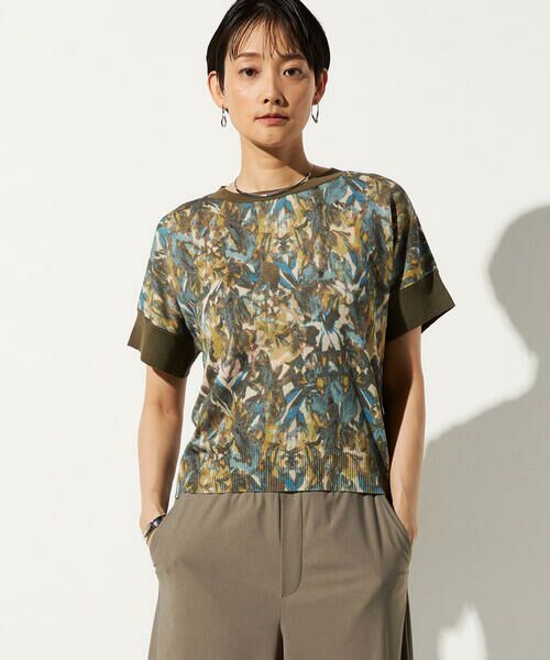 Precious Mild / プレシャスマイルド ニット・セーター | 【セットアップ対応】リーフプリント ニットプルオーバー | 詳細3