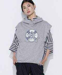 Precious Mild / プレシャスマイルド カットソー | マリンプリント フードプルオーバー