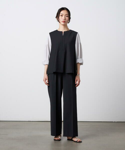 Precious Mild / プレシャスマイルド シャツ・ブラウス | 【セットアップ対応】2WAYストレッチ ジレセットアップ ブラック | 詳細1