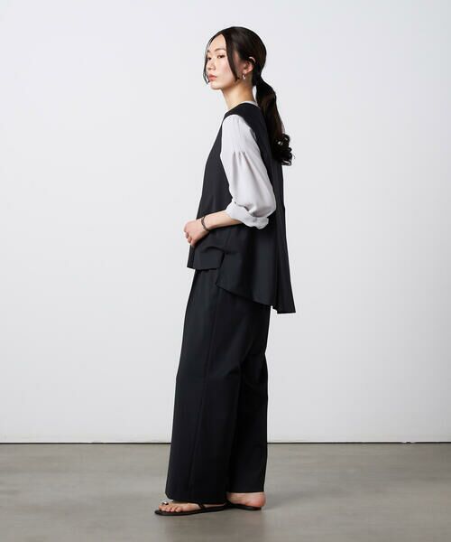 Precious Mild / プレシャスマイルド シャツ・ブラウス | 【セットアップ対応】2WAYストレッチ ジレセットアップ ブラック | 詳細3