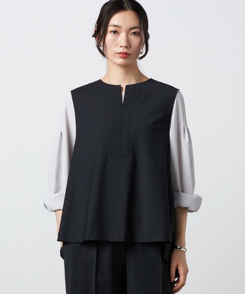 Precious Mild / プレシャスマイルド シャツ・ブラウス | 【セットアップ対応】2WAYストレッチ ジレセットアップ ブラック | 詳細5
