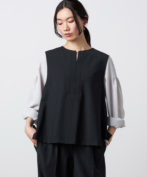 Precious Mild / プレシャスマイルド シャツ・ブラウス | 【セットアップ対応】2WAYストレッチ ジレセットアップ ブラック | 詳細6