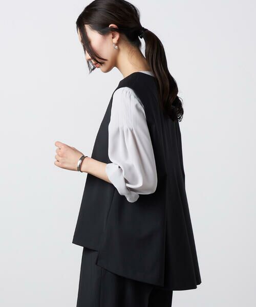 Precious Mild / プレシャスマイルド シャツ・ブラウス | 【セットアップ対応】2WAYストレッチ ジレセットアップ ブラック | 詳細7