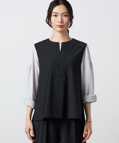 Precious Mild / プレシャスマイルド シャツ・ブラウス | 【セットアップ対応】2WAYストレッチ ジレセットアップ ブラック | 詳細9