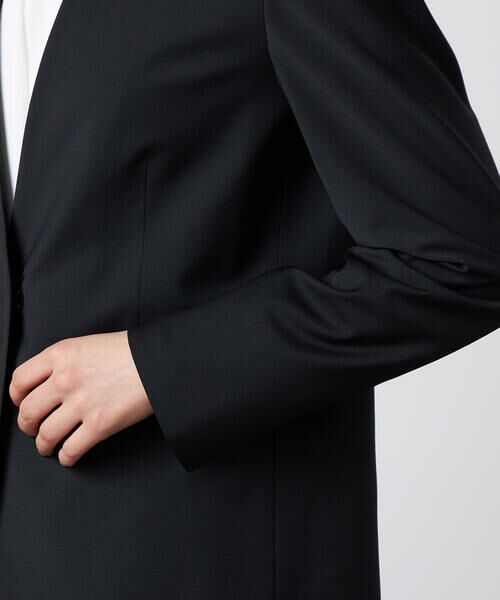 Precious Mild / プレシャスマイルド ノーカラージャケット | 【セットアップ対応】2WAYストレッチ カーディガンジャケット ブラック | 詳細10