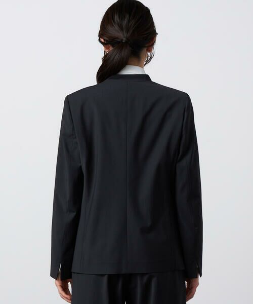 Precious Mild / プレシャスマイルド ノーカラージャケット | 【セットアップ対応】2WAYストレッチ カーディガンジャケット ブラック | 詳細8