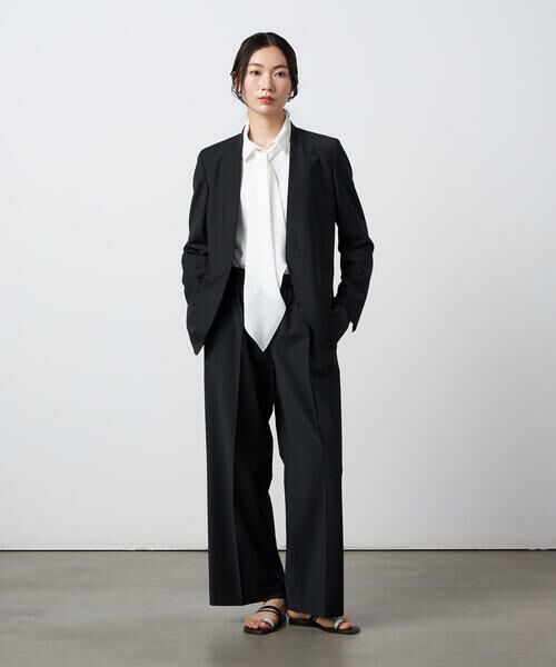 Precious Mild / プレシャスマイルド その他パンツ | 【セットアップ対応】2WAYストレッチ ワイドパンツ ブラック | 詳細2