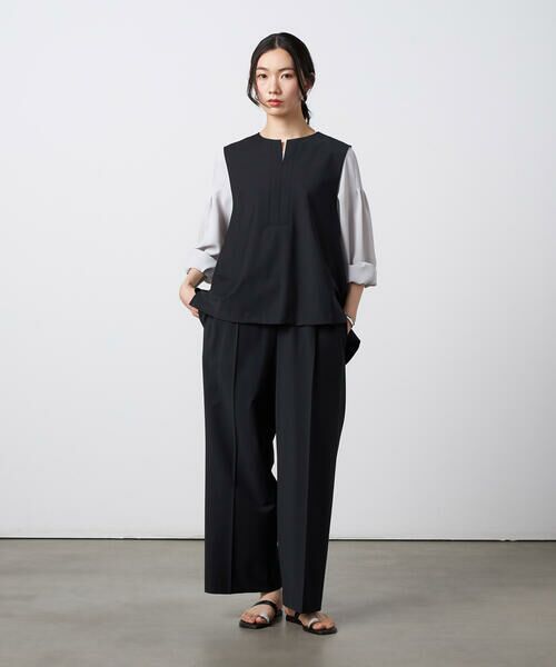 Precious Mild / プレシャスマイルド その他パンツ | 【セットアップ対応】2WAYストレッチ ワイドパンツ ブラック | 詳細3
