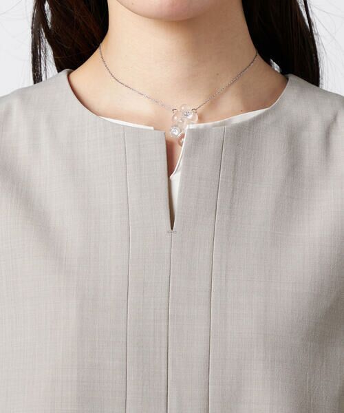 Precious Mild / プレシャスマイルド シャツ・ブラウス | 【セットアップ対応】2WAYストレッチ ジレセットアップ ライトグレー | 詳細10