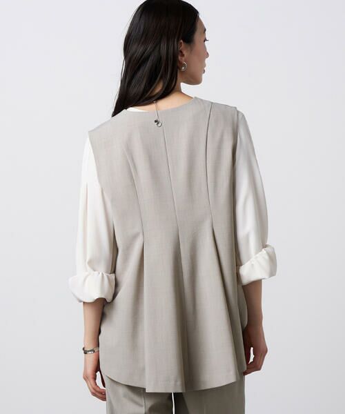 Precious Mild / プレシャスマイルド シャツ・ブラウス | 【セットアップ対応】2WAYストレッチ ジレセットアップ ライトグレー | 詳細4