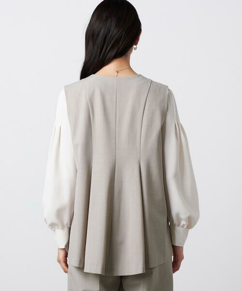 Precious Mild / プレシャスマイルド シャツ・ブラウス | 【セットアップ対応】2WAYストレッチ ジレセットアップ ライトグレー | 詳細9