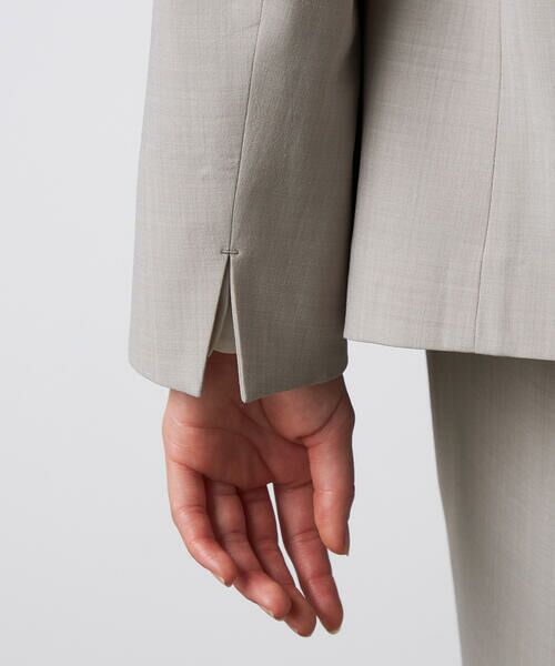 Precious Mild / プレシャスマイルド ノーカラージャケット | 【セットアップ対応】2WAYストレッチ カーディガンジャケット ライトグレー | 詳細12