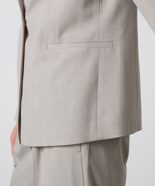 Precious Mild / プレシャスマイルド ノーカラージャケット | 【セットアップ対応】2WAYストレッチ カーディガンジャケット ライトグレー | 詳細14