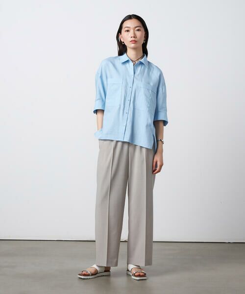 Precious Mild / プレシャスマイルド その他パンツ | 【セットアップ対応】2WAYストレッチ ワイドパンツ ライトグレー | 詳細2