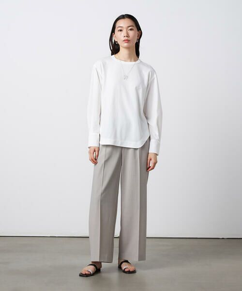 Precious Mild / プレシャスマイルド その他パンツ | 【セットアップ対応】2WAYストレッチ ワイドパンツ ライトグレー | 詳細3