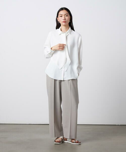 Precious Mild / プレシャスマイルド その他パンツ | 【セットアップ対応】2WAYストレッチ ワイドパンツ ライトグレー | 詳細7