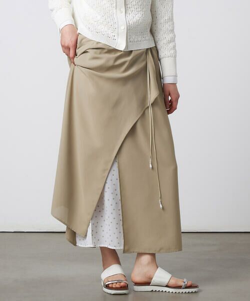 Precious Mild / プレシャスマイルド ロング・マキシ丈スカート | ドット リバーシブルスカート(15:ベージュ)