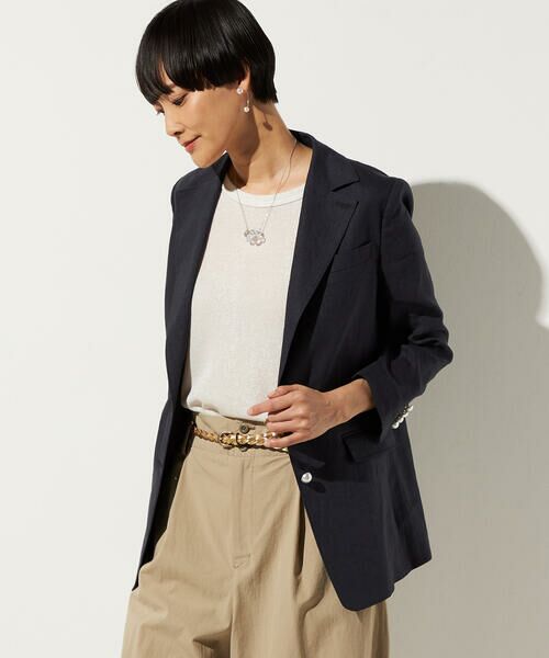 Precious Mild / プレシャスマイルド テーラードジャケット | リネンストレッチ サマーブレザー | 詳細7