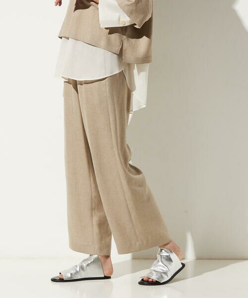 Precious Mild / プレシャスマイルド その他パンツ | 麻調合繊 ワンタックワイドパンツ | 詳細12