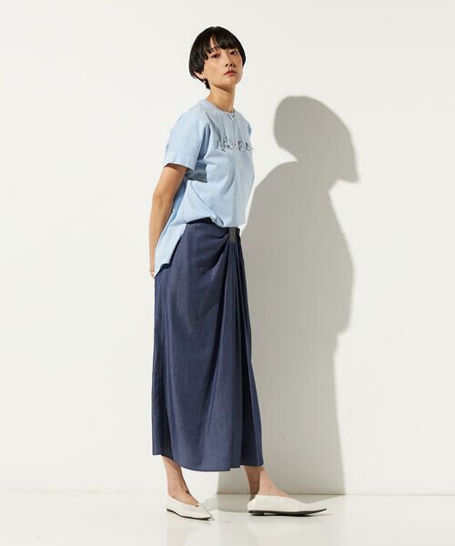 Precious Mild / プレシャスマイルド ロング・マキシ丈スカート | ナチュラルシャンブレー ドレープスカート | 詳細6