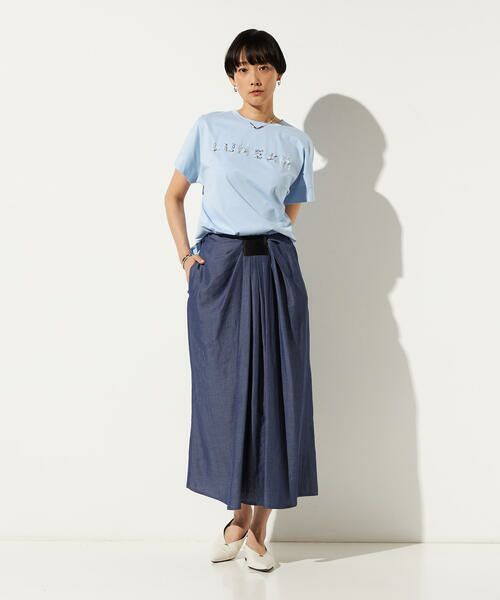 Precious Mild / プレシャスマイルド ロング・マキシ丈スカート | ナチュラルシャンブレー ドレープスカート | 詳細7
