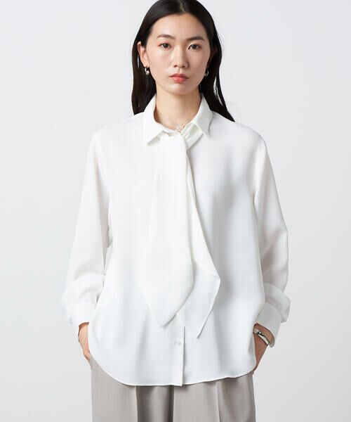 Precious Mild / プレシャスマイルド シャツ・ブラウス | ボウタイ ブラウス(01:ホワイト)