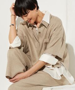 Precious Mild / プレシャスマイルド その他トップス | 麻調合繊 レイヤードポロシャツ