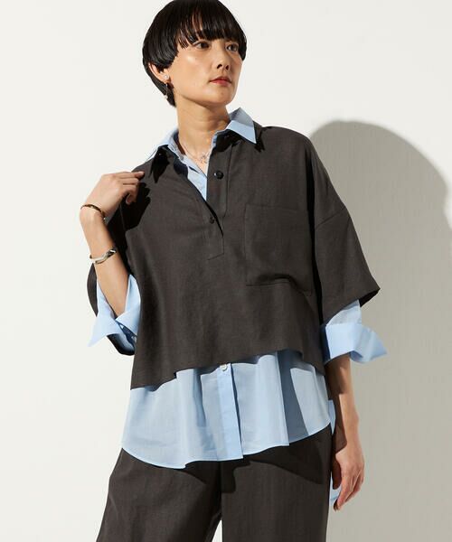 Precious Mild / プレシャスマイルド その他トップス | 麻調合繊 レイヤードポロシャツ | 詳細5