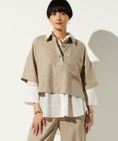Precious Mild / プレシャスマイルド その他トップス | 麻調合繊 レイヤードポロシャツ | 詳細12