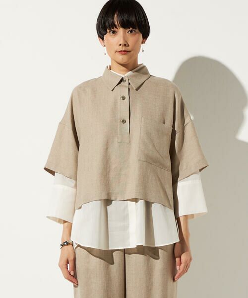Precious Mild / プレシャスマイルド その他トップス | 麻調合繊 レイヤードポロシャツ | 詳細13