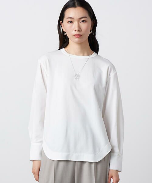 Precious Mild / プレシャスマイルド カットソー | モクロディ 袖シャツプルオーバー（02:オフホワイト）