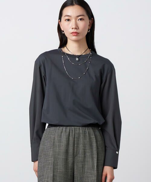 Precious Mild / プレシャスマイルド カットソー | モクロディ 袖シャツプルオーバー（08:チャコール）