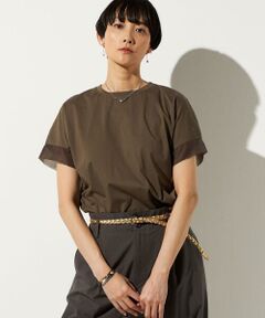 Precious Mild / プレシャスマイルド カットソー | プレーティング天竺 袖シアーTシャツ