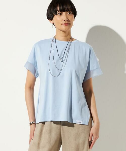 Precious Mild / プレシャスマイルド カットソー | プレーティング天竺 袖シアーTシャツ | 詳細14