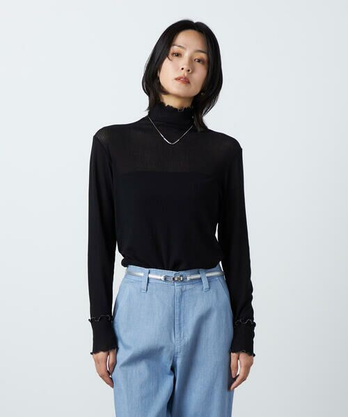 Precious Mild / プレシャスマイルド カットソー | シアーテレコ スキントップ（05:ブラック）