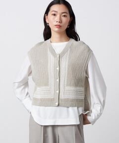 Precious Mild / プレシャスマイルド ニット・セーター | ペーパーヤーン メッシュベスト