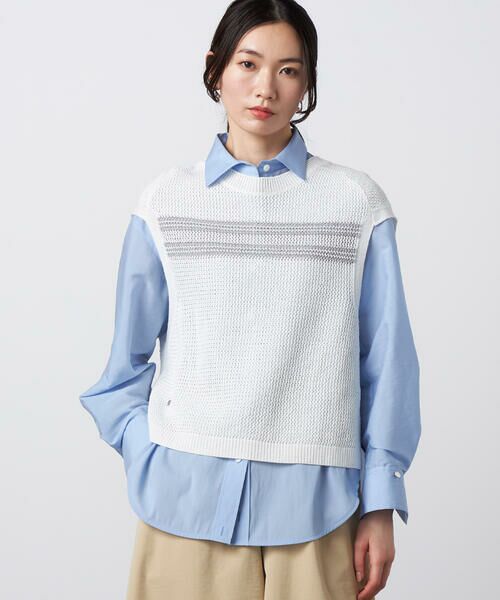 Precious Mild / プレシャスマイルド ニット・セーター | ペーパーヤーン メッシュベスト | 詳細6