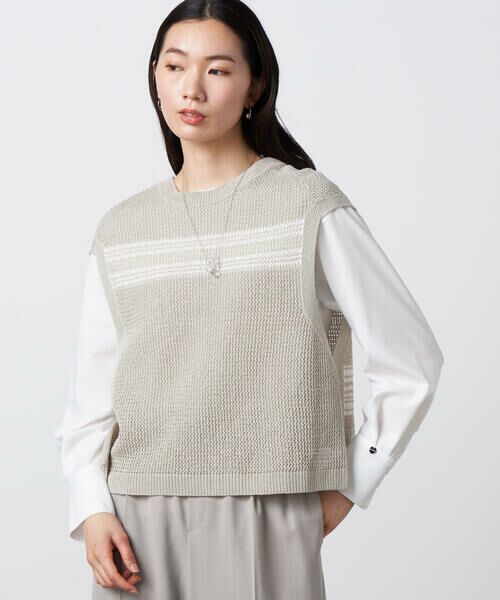 Precious Mild / プレシャスマイルド ニット・セーター | ペーパーヤーン メッシュベスト | 詳細20