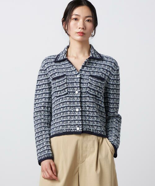 Precious Mild / プレシャスマイルド カーディガン・ボレロ | ツイードニット ジャケット（09:ネイビー）