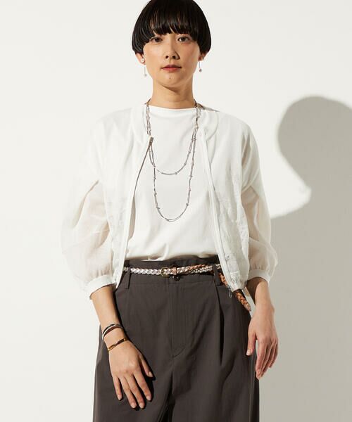 Precious Mild / プレシャスマイルド ブルゾン | コットンポリラメ レーシーブルゾン | 詳細3