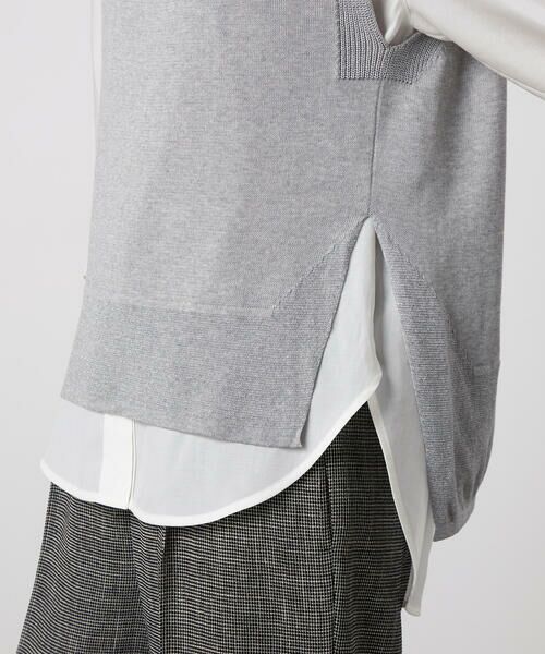 Precious Mild / プレシャスマイルド ニット・セーター | ドライタッチコットン ラメ切り替えベスト | 詳細11